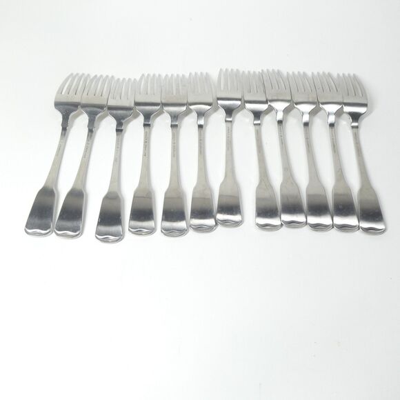 American Colonial Oneida Cube 72pc Flatware Set Stainless Forks Spoons - Picture 8 of 16